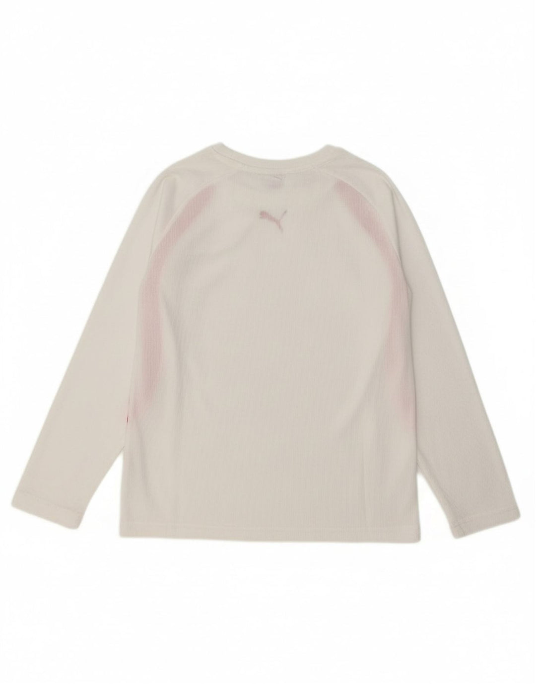 PUMA Boys Top Long Sleeve 11-12 Years White Polyester