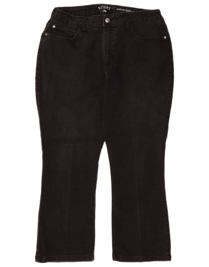 LEE Vaqueros recortados con corte de bota para mujer Riders de talle medio US 14 XL W32 L24 Negro