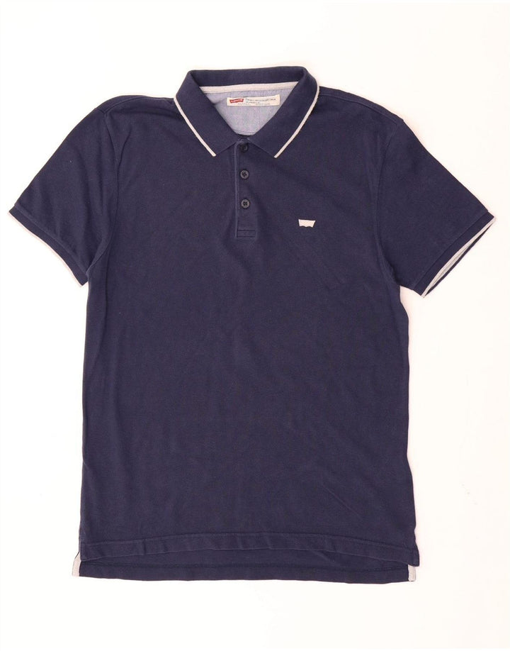 LEVI'S Polo Coupe estándar de ajuste estándar para hombre, algodón azul marino mediano