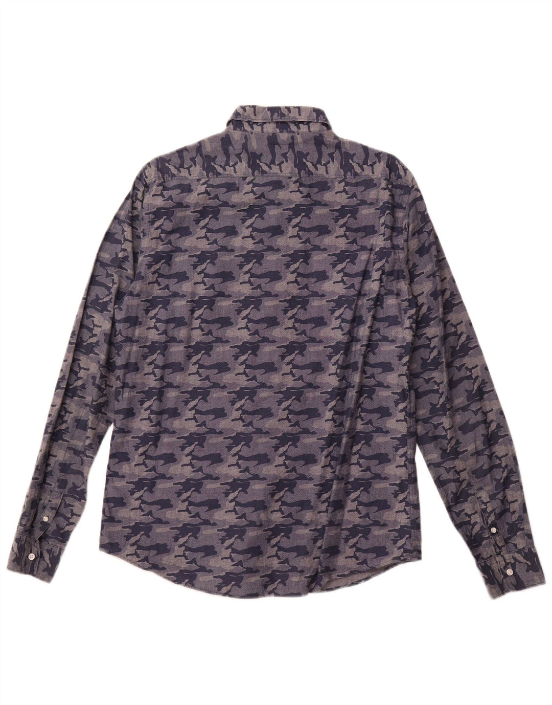 Camisa para hombre Sun68 Grande Azul marino Camuflaje Algodón