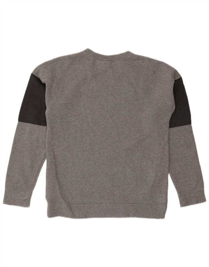 Nike Sudadera con gráfico y diseño tipo jersey de algodón color block en gris pequeño para hombre