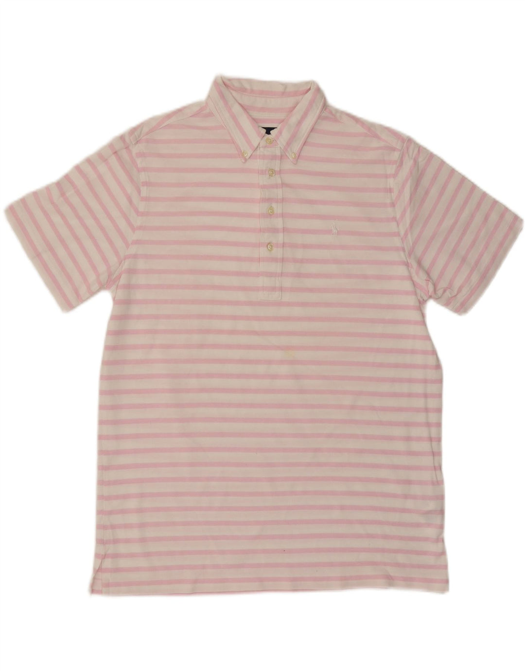 RALPH LAUREN Polo Oxford de punto para hombre de algodón a rayas rosa medio