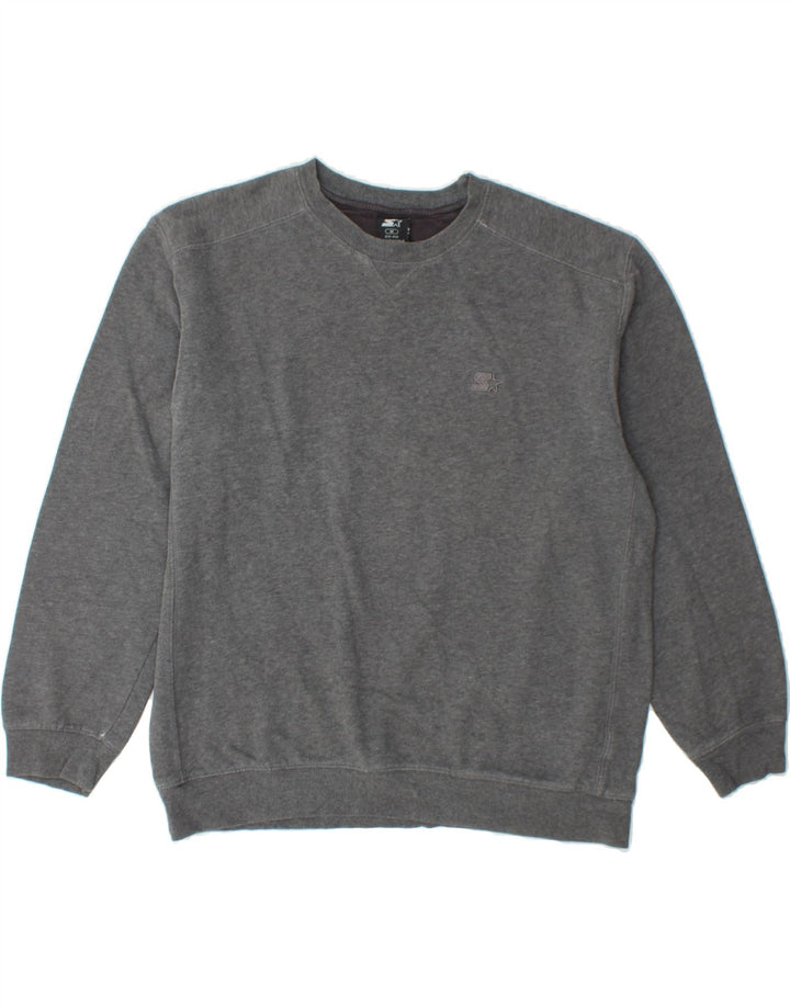 STARTER Mens Sweatshirt Jumper UK 38/40 Medium Grey Cotton Vintage Starter and Second-Hand Starter from Messina Hembry 