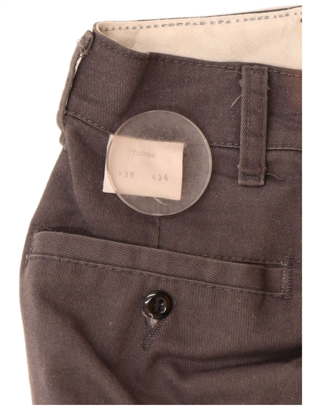 RED KAP Pantalón chino recto para hombre W38 L29 Poliéster gris
