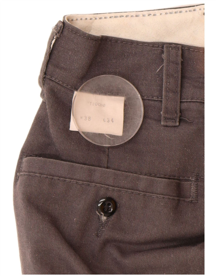 RED KAP Pantalón chino recto para hombre W38 L29 Poliéster gris