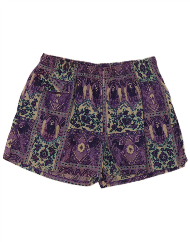 Equipe Bañador para Mujer UK 40 Grande Púrpura Patchwork Algodón