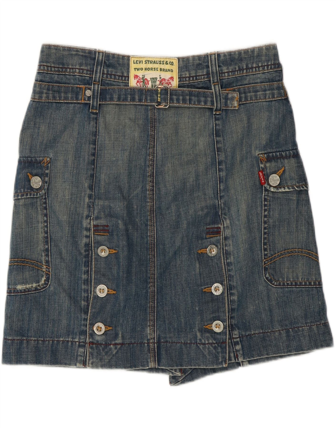 LEVI'S Falda Vaquera Mujer Pequeña W28 Algodón Azul