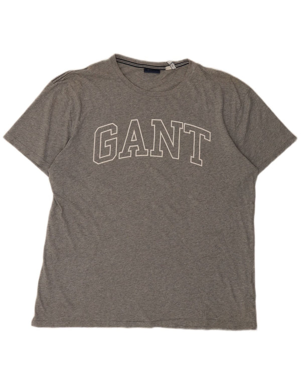 Gant Camiseta Gráfica para Hombre Top Grande Gris Algodón