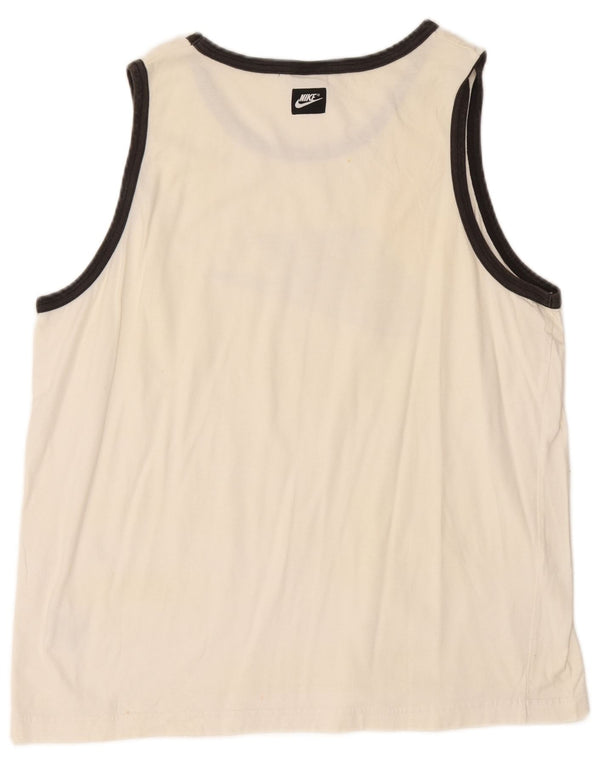 NIKE Camiseta sin mangas gráfica para hombre UK 46/47 XL Off White Cotton