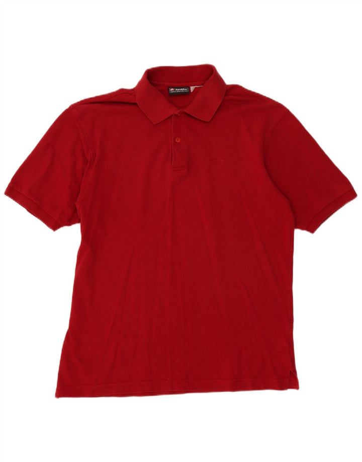 LOTTO Polo para hombre UK 40/42 Large Rojo Algodón