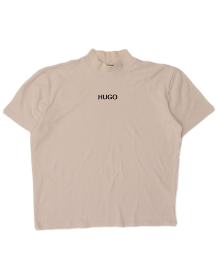 Camiseta Hugo Boss Hombre Top Medium Blanco Algodón