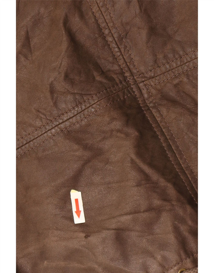 CONBIPEL Chaqueta de cuero para hombre UK 40 Cuero marrón grande