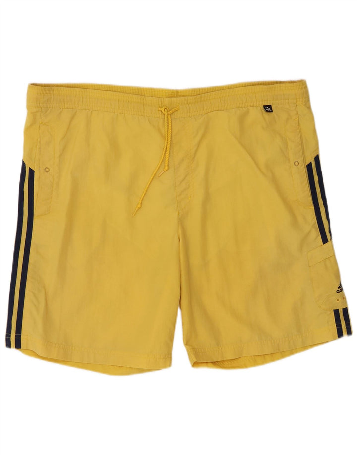 Adidas Hombre Cargo Bañador Shorts Grande Nylon Amarillo