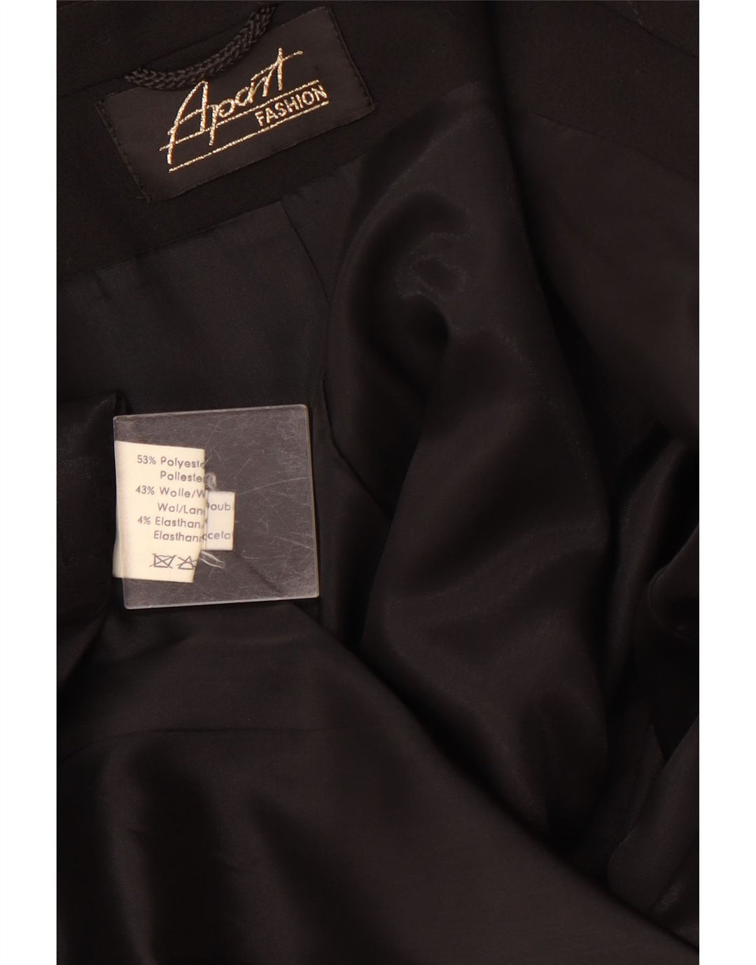 Apart Chaqueta tipo blazer larga para mujer UK 44 Poliéster negro mediano