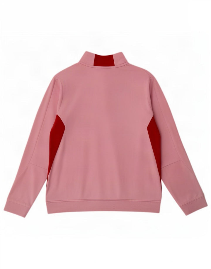 Crew Clothing Top de chándal tipo jersey para mujer UK 46 Large Pink Colourblock