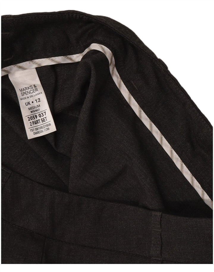 Marks & Spencer Pantalones de traje con corte de bota para mujer UK 12 Medium W32 L29 Gris