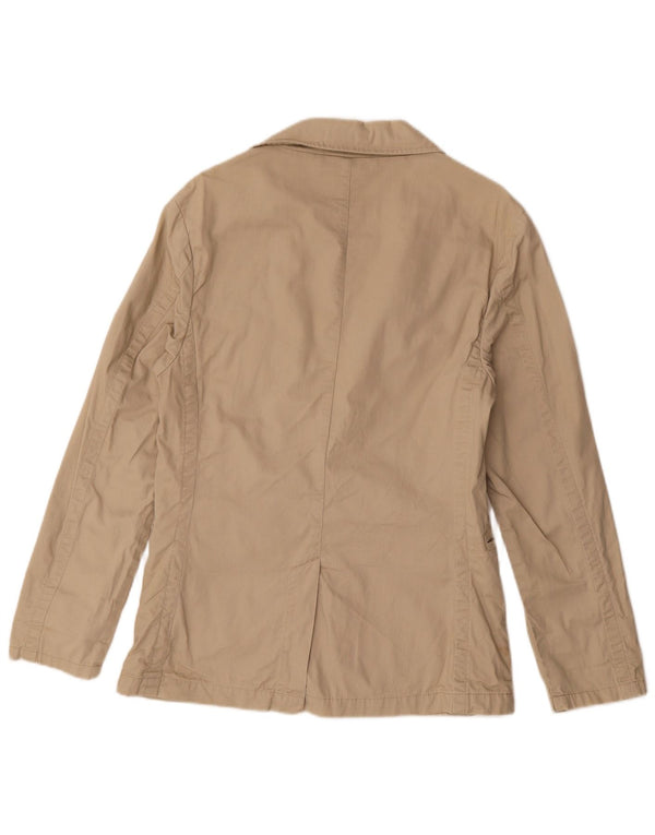 Tommy Hilfiger Chaqueta Blazer de 2 Botones para Mujer UK 44 Algodón Marrón Medio