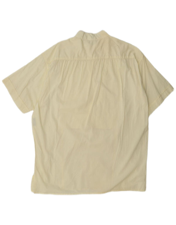 Umberto Ginocchietti Camisa tipo jersey de manga corta para hombre IT 52 Large Amarillo