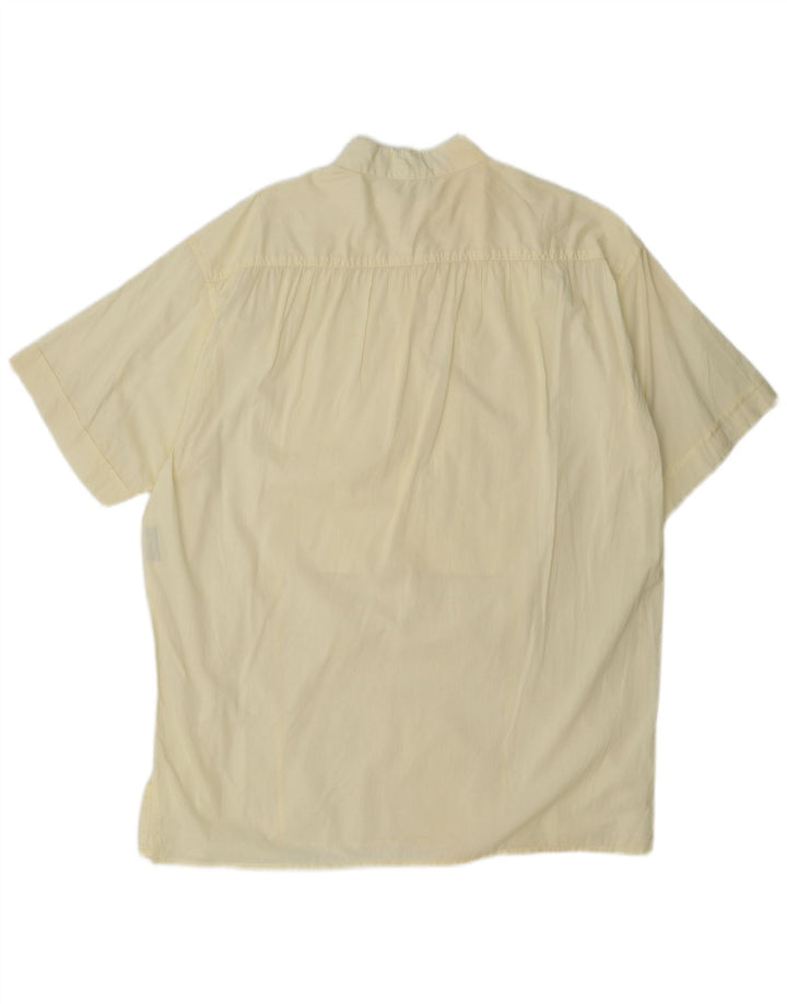 Umberto Ginocchietti Camisa tipo jersey de manga corta para hombre IT 52 Large Amarillo