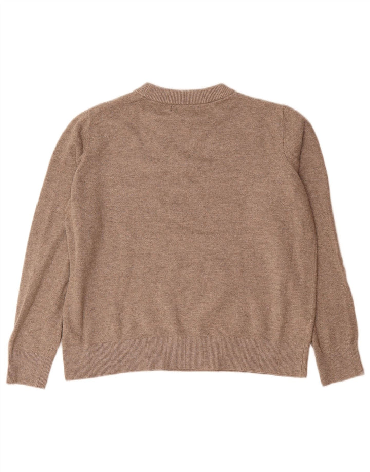 Marks & Spencer Jersey de cuello redondo para mujer UK 44 Poliéster gris medio