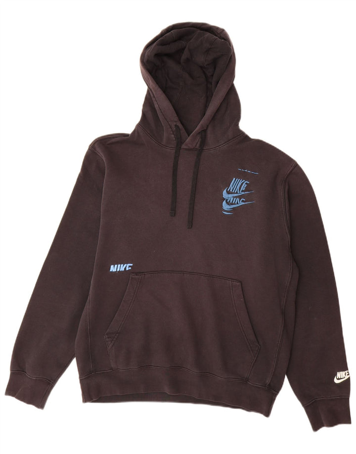 Nike - Sudadera con capucha para hombre (algodón negro mediano)