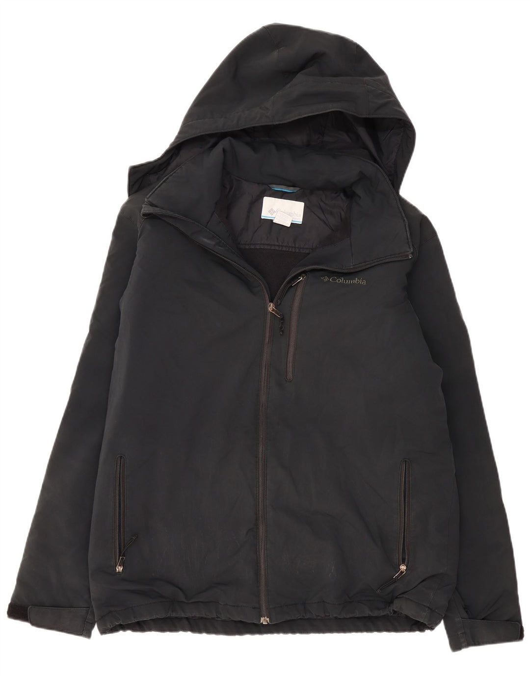 COLUMBIA Chaqueta cortavientos con capucha para hombre UK 42 XL Poliéster gris