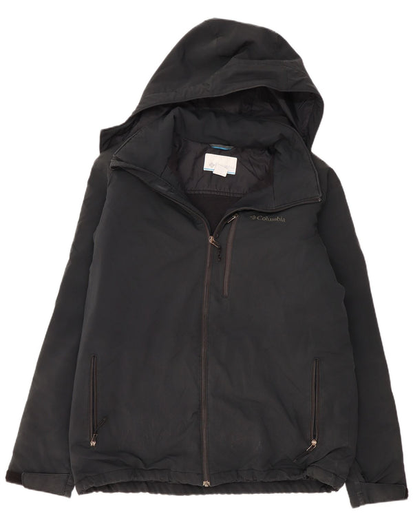 COLUMBIA Chaqueta cortavientos con capucha para hombre UK 42 XL Poliéster gris