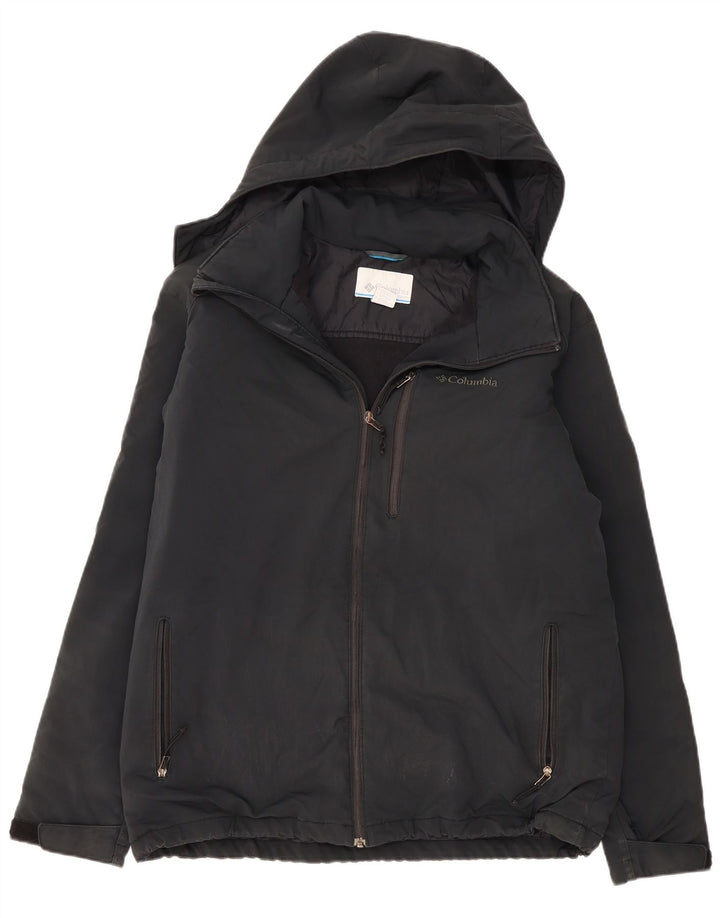 COLUMBIA Chaqueta cortavientos con capucha para hombre UK 42 XL Poliéster gris