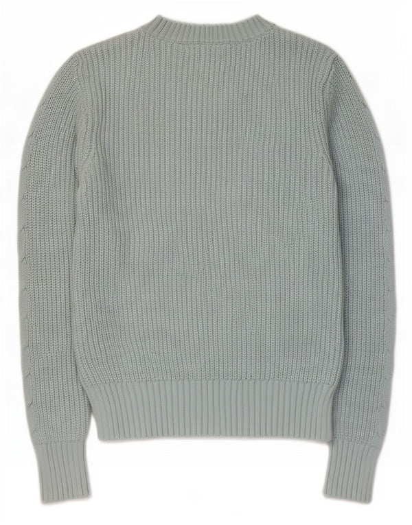 Marks & Spencer Womens Crew Neck Jumper Sweater UK 6 XS Blue Cotton