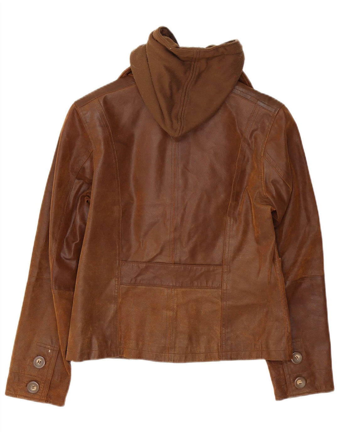 Rino & Pelle Chaqueta de cuero con capucha para mujer EU 38 Marrón medio