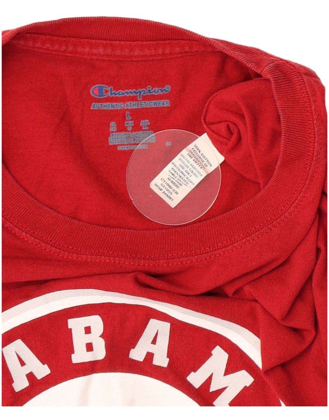 Champion Camiseta Gráfica Para Hombre Top Grande De Algodón Rojo