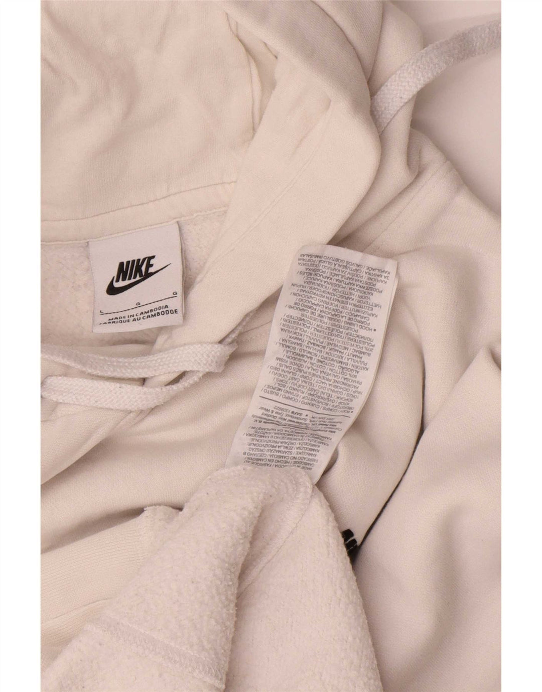 Nike - Sudadera con capucha para hombre, talla grande, algodón blanco