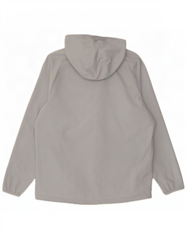 Umbro Chaqueta impermeable con capucha gráfica para hombre Reino Unido 40 Poliéster gris grande