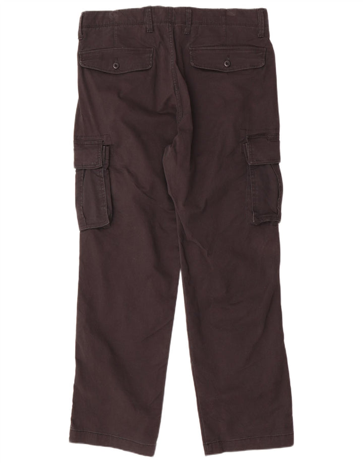 Pantalones cargo rectos para hombre Gap W32 L30 Algodón negro