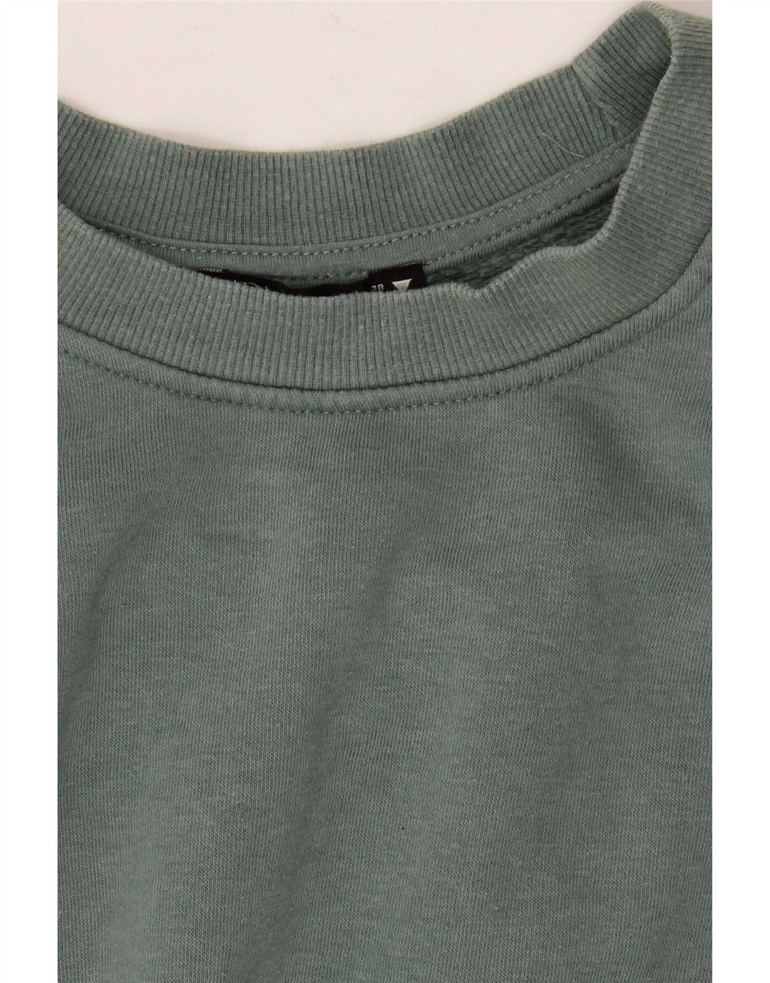 Zara Mujer Crop Sudadera Extragrande Jersey UK 44 Algodón Verde Medio