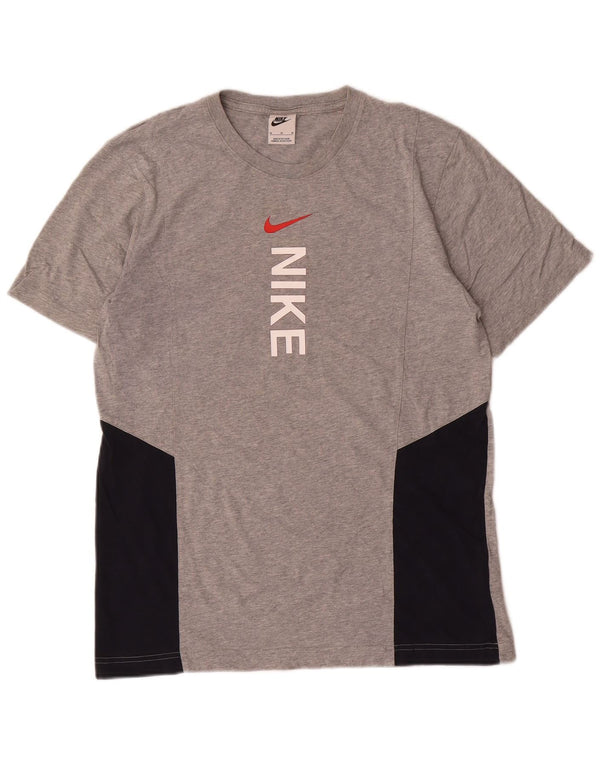 Nike Camiseta gráfica de manga corta para hombre Camiseta deportiva color block gris medio
