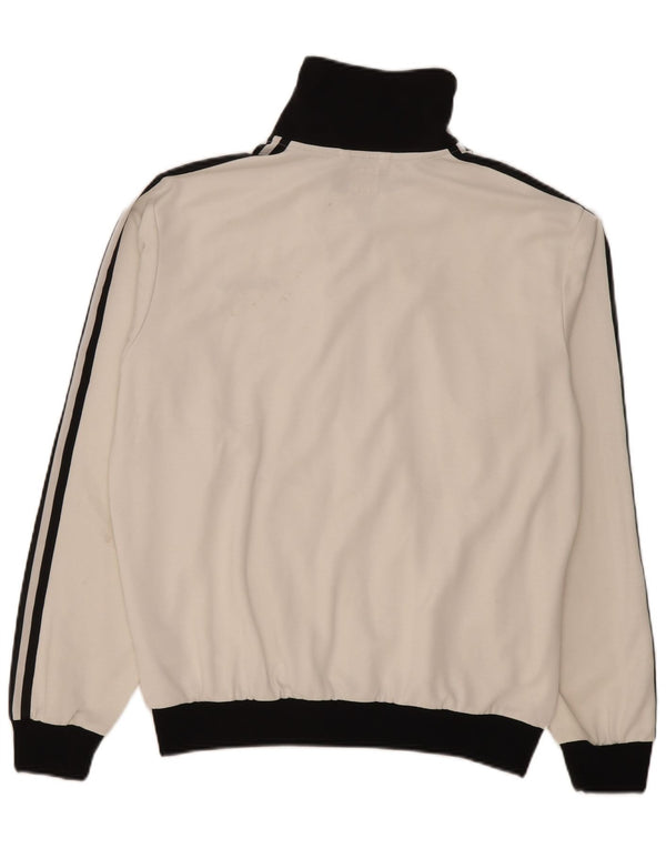 Adidas Hombre Chándal Top Chaqueta Grande Blanco Colorblock Algodón