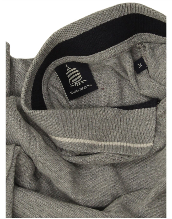 MARINA YACHTING Polo de manga larga para mujer UK 44 Gris medio moteado