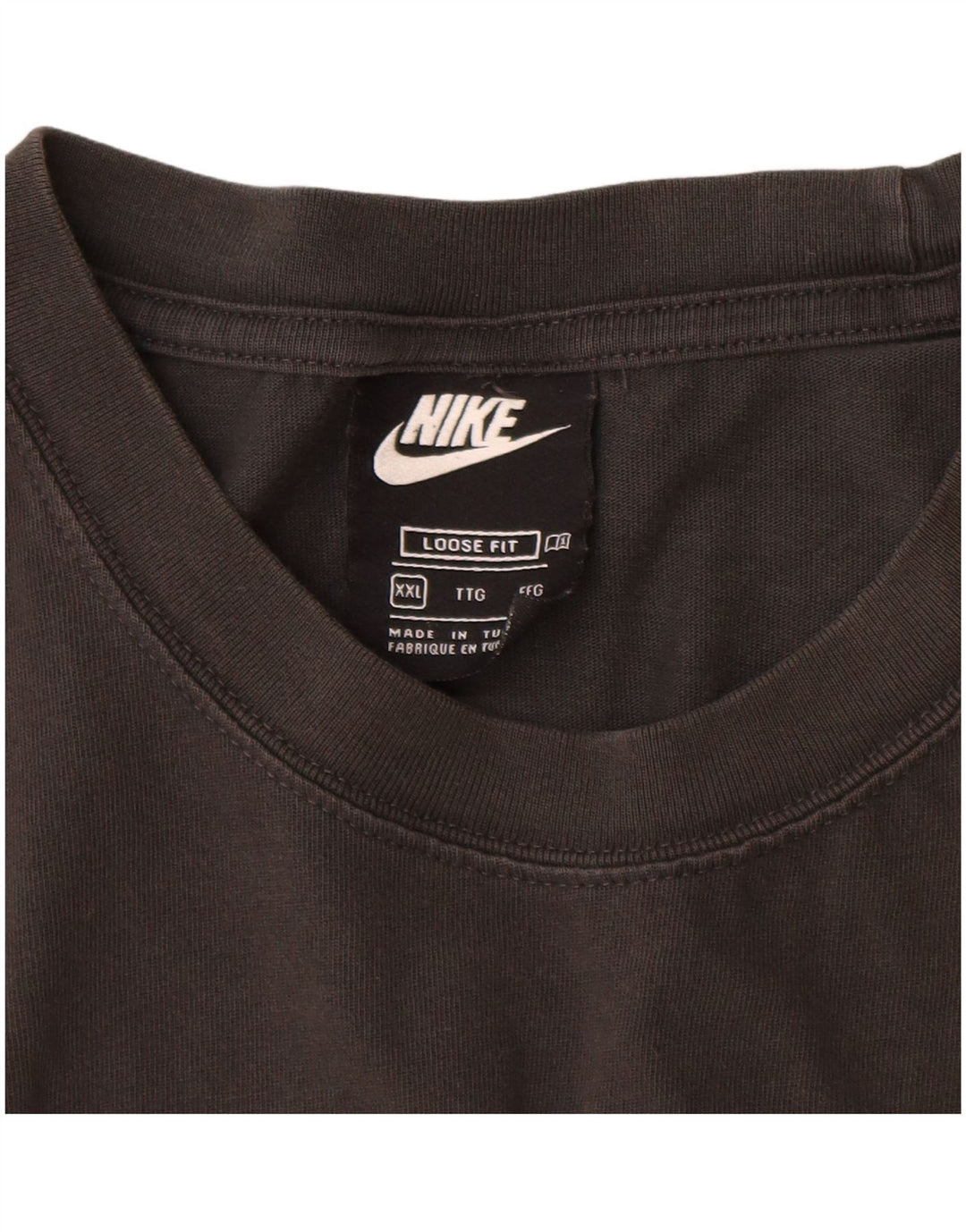 NIKE Camiseta holgada para hombre con gráfico, talla 2XL, algodón negro