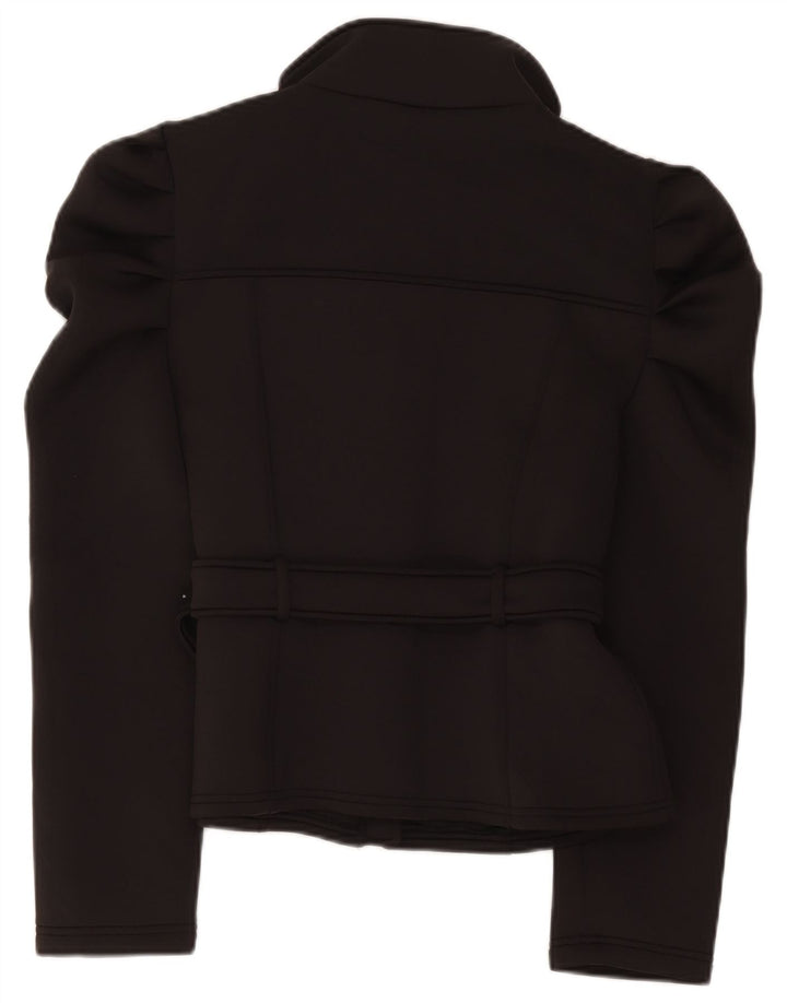Zara Chaqueta Bomber para Mujer UK 44 Grande Poliéster Negro