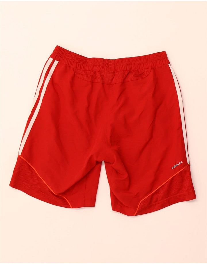 Adidas Mujer Climalite Sport Shorts UK 8 Pequeño Rojo Poliéster