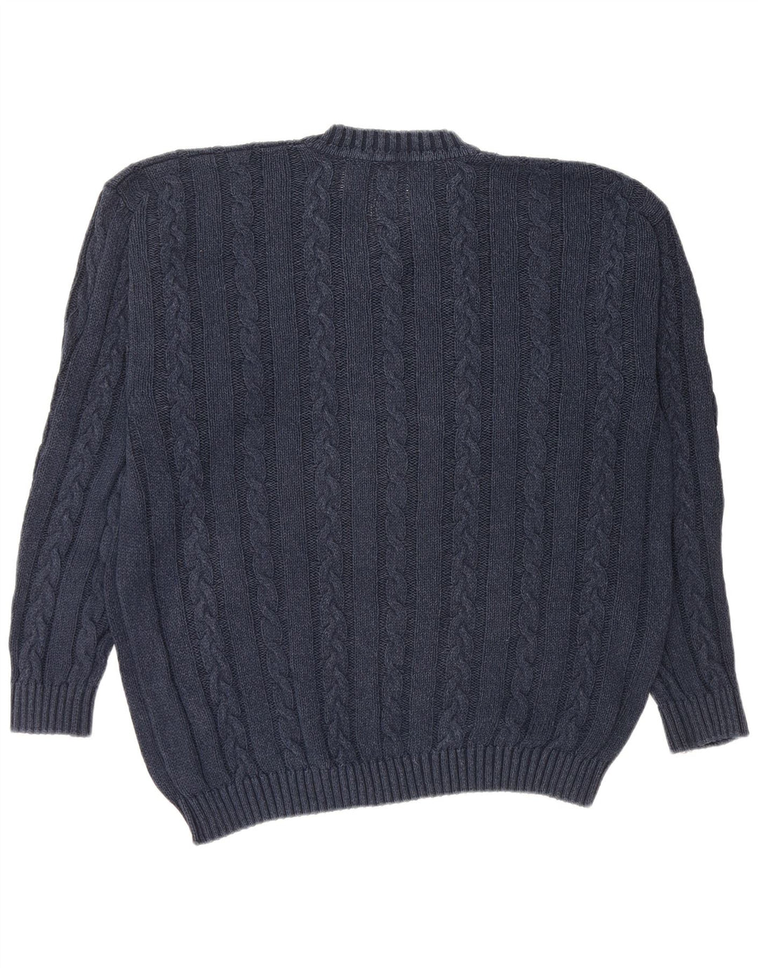 Jaeger Jersey con cuello en V para hombre, talla grande, algodón azul marino