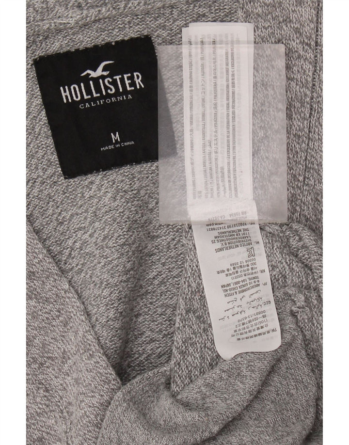 Suéter tipo cárdigan Hollister Mujer De algodón moteado gris medio