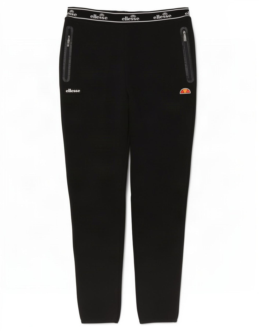 Ellesse Hombre Pantalones De Chándal Gráfico Grande De Algodón Negro