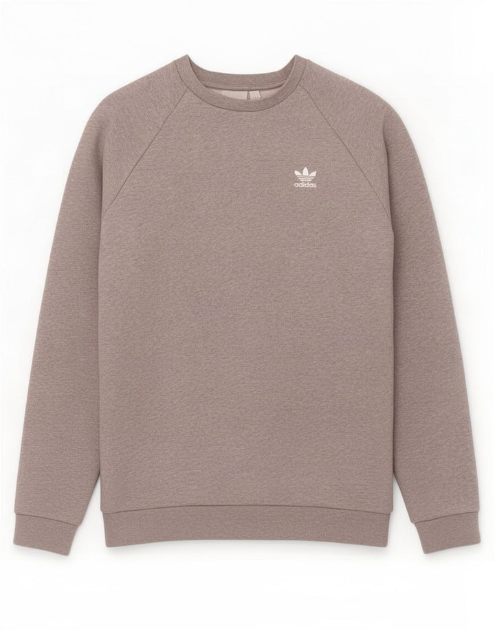 Adidas Hombre Sudadera Jumper Gris Medio Algodón Moteado