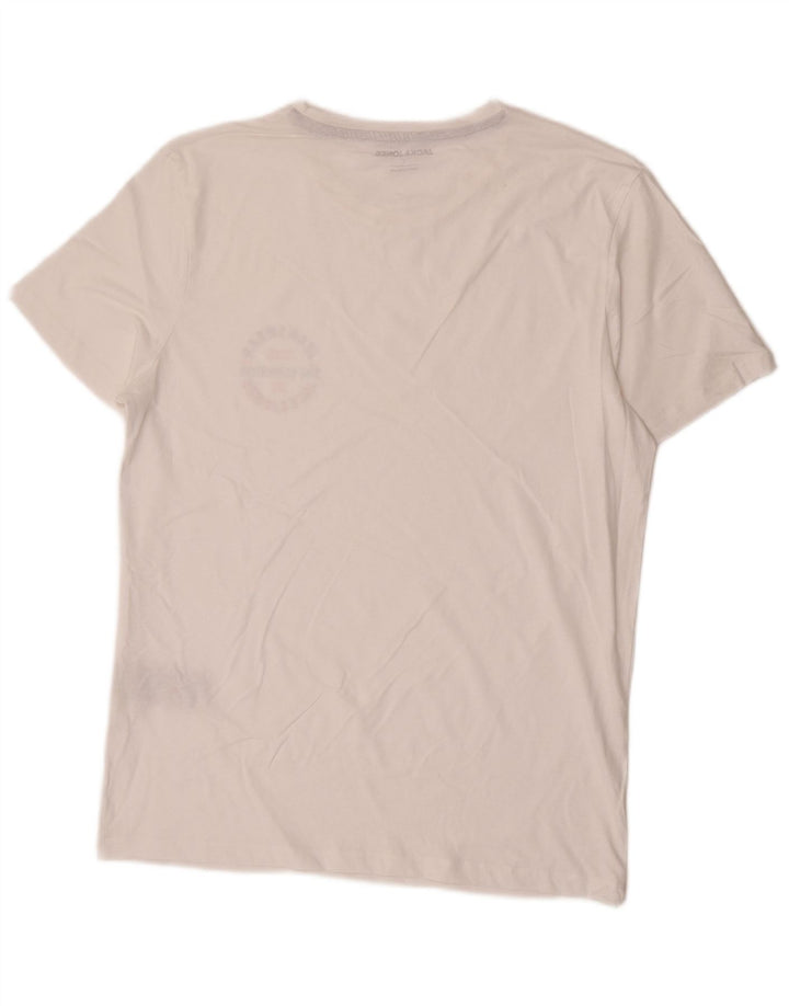 Jack & Jones - Camiseta para hombre, talla grande, color blanco, algodón