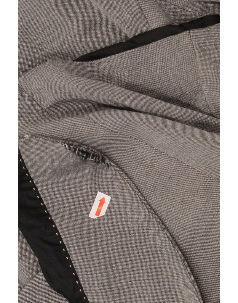 RIVER ISLAND Mens 1 Button Blazer Jacket UK 42 XL Grey Wool Vintage River Island and Second-Hand River Island from Messina Hembry 