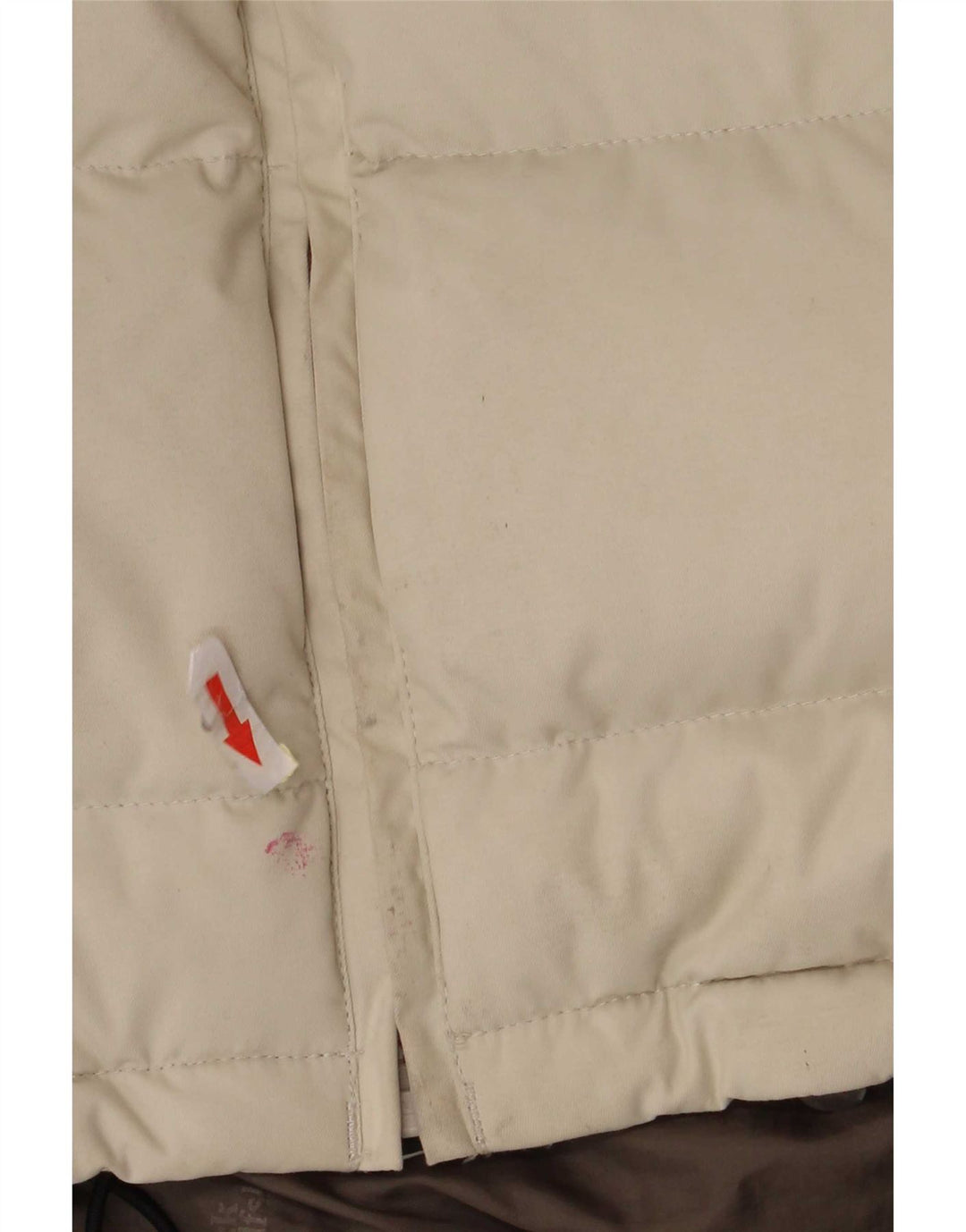 Jack Wolfskin Chaqueta acolchada con capucha para mujer UK 10 Small Beige Poliamida