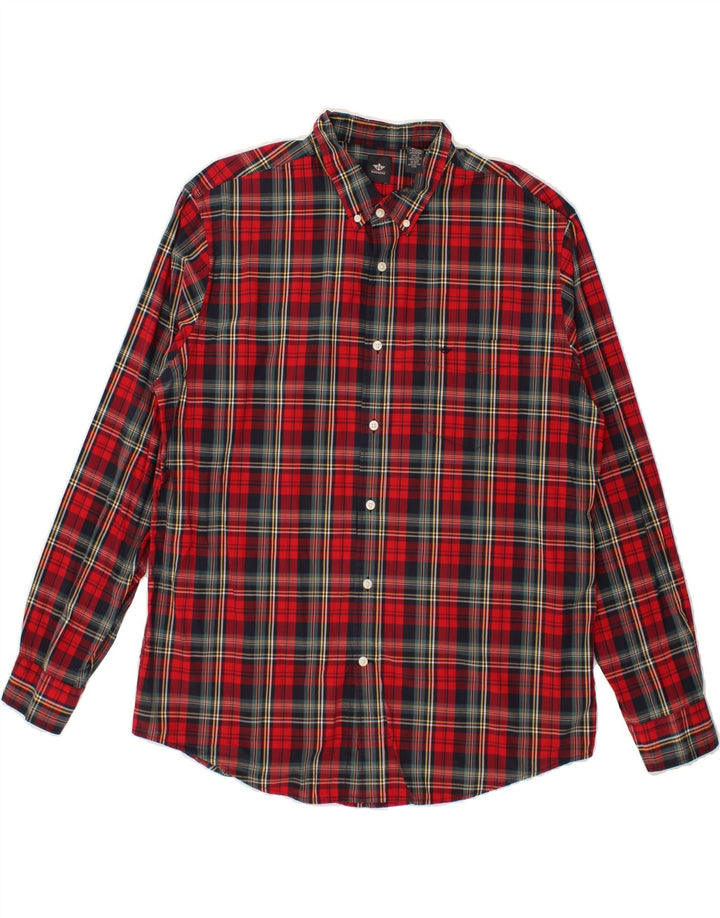 DOCKERS Mens Shirt XL Red Check Cotton Vintage Dockers and Second-Hand Dockers from Messina Hembry 