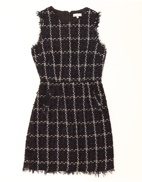 WAREHOUSE Vestido tubo sin mangas para mujer UK 8 Small Navy Blue Check